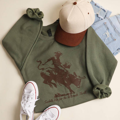 Saddle Up For The Ultimate Thrill Heavyweight Sweatshirt