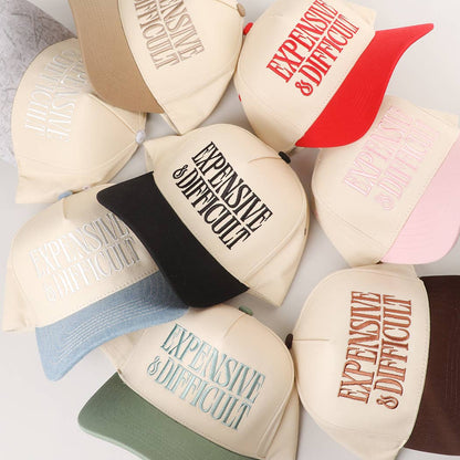 PINK EXPENSIVE and DIFFICULT Embroidered Trucker Hat