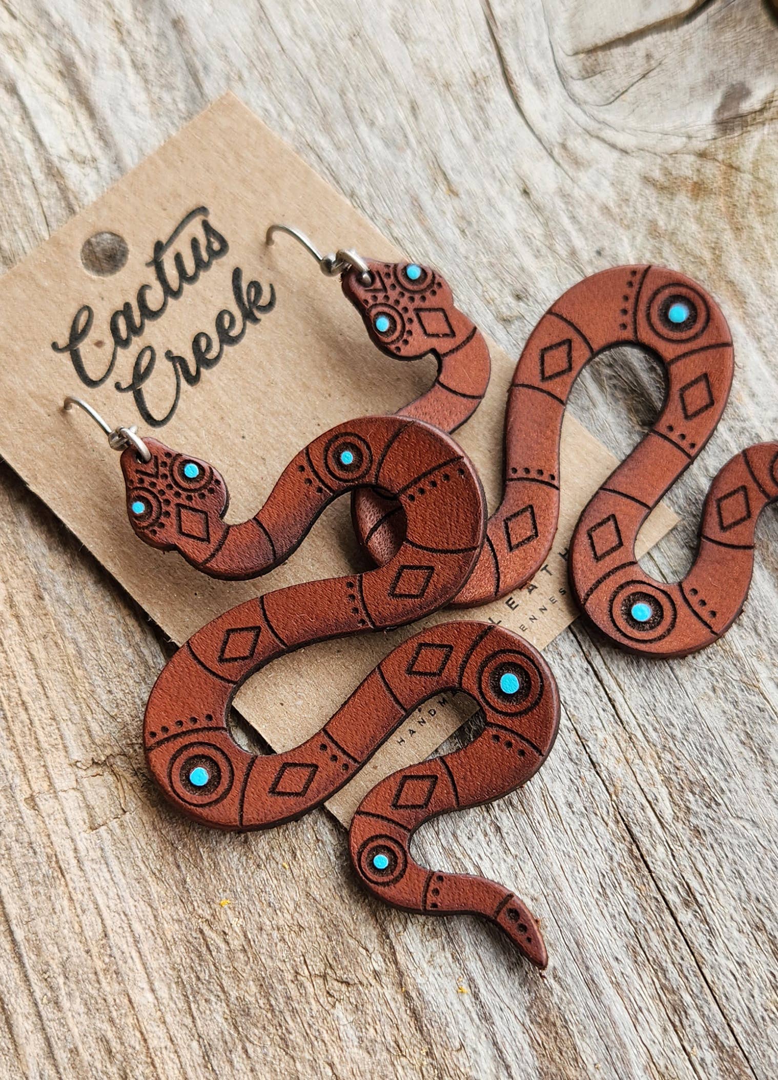 Southwestern Collection - Handmade  Leather Earrings