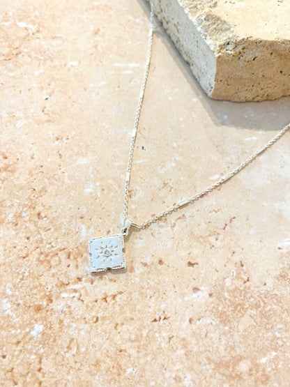 Lori Sterling Silver Plated Charm Necklace