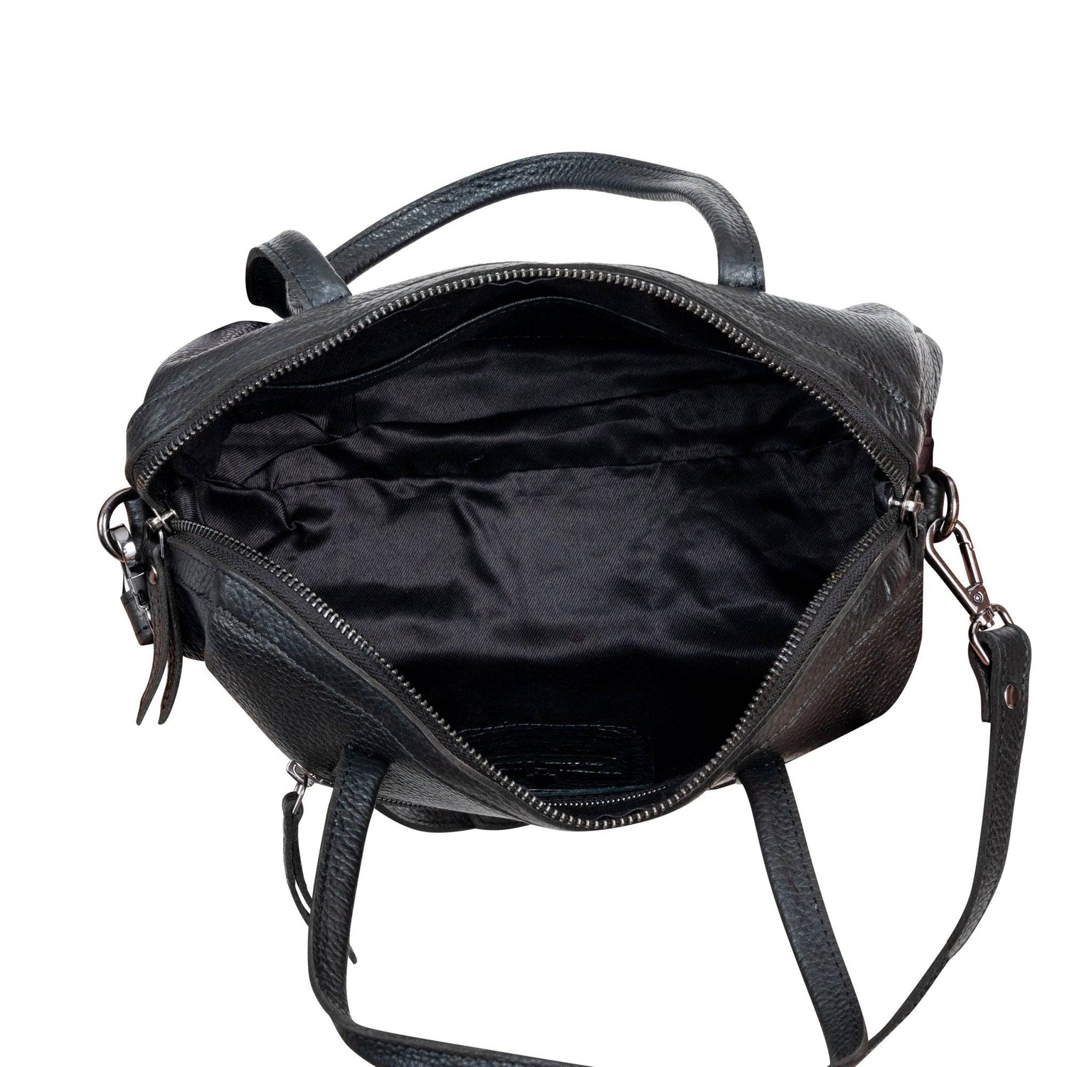 Stella Noir Leather Boston Bag