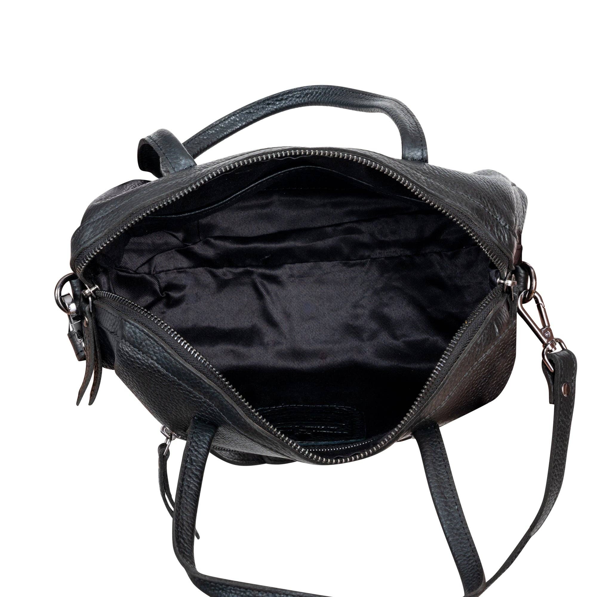 Stella Noir Leather Boston Bag