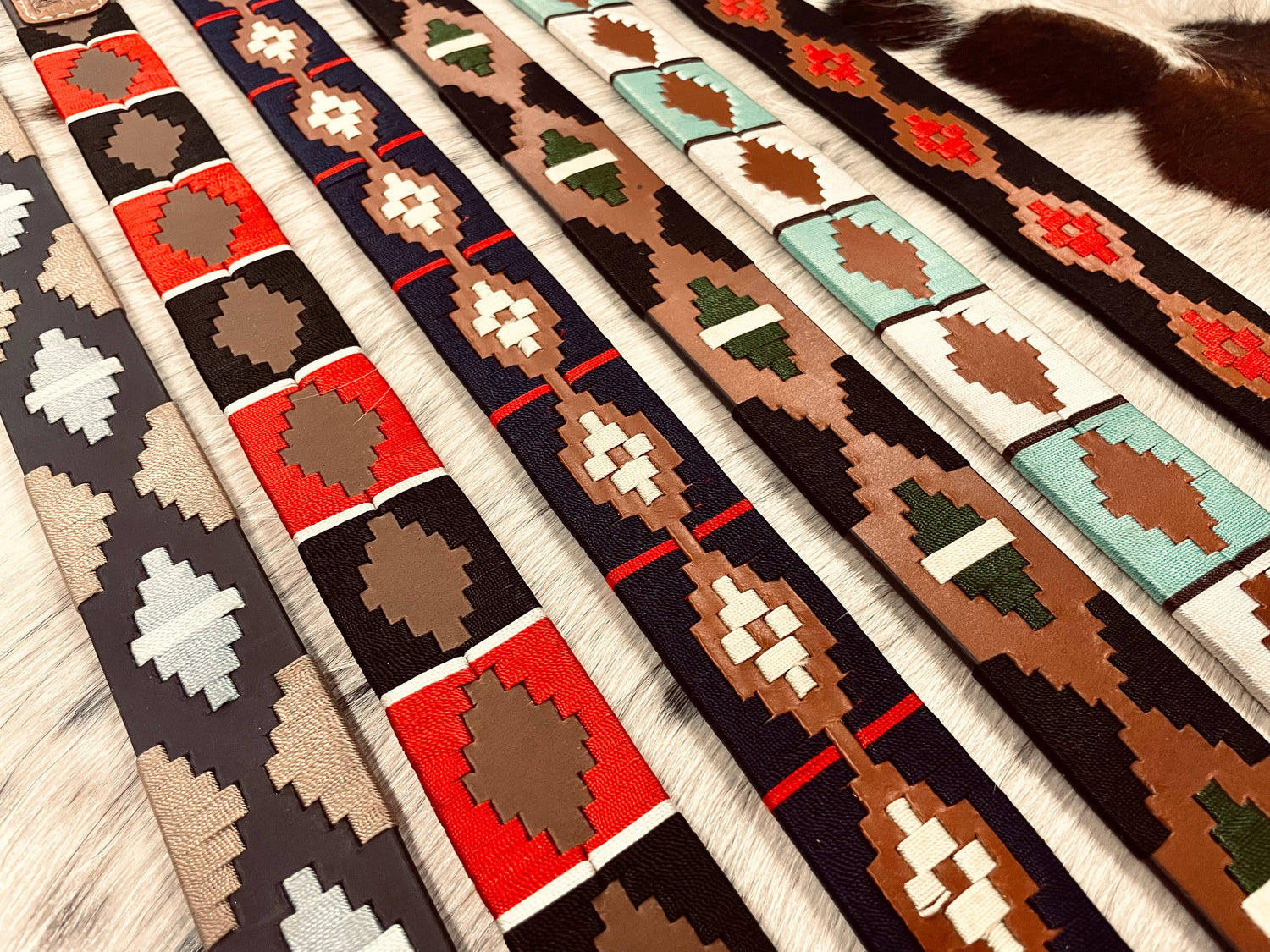 Tooled Leather Western Belt