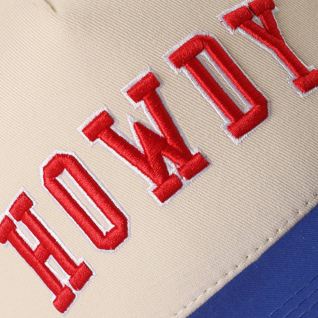 HOWDY 3D Letter Embroidered Two-Tone Trucker Hat