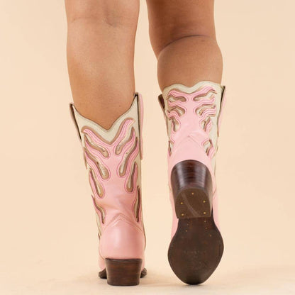 Pre Order La Pintura Goodyear Welted Flames Pink