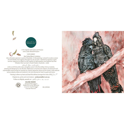 Whispering Wings - Red Tailed Black Cockatoo- Artist Card