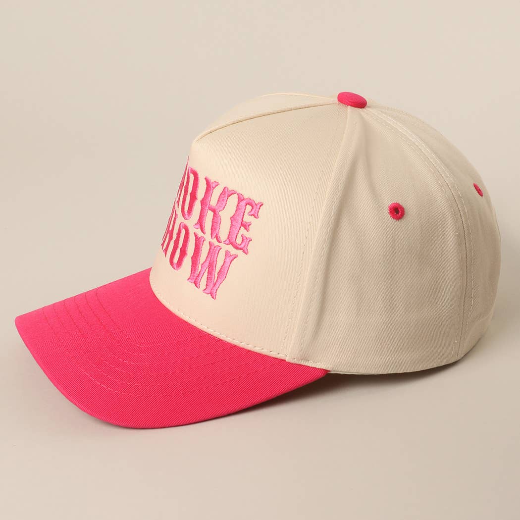 SMOKE SHOW Typographic Embroidery Baseball Cap