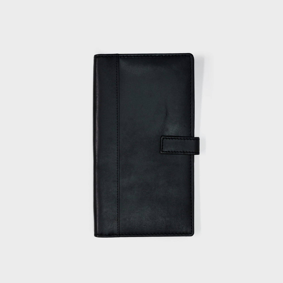 Black Leather Travel Wallet 