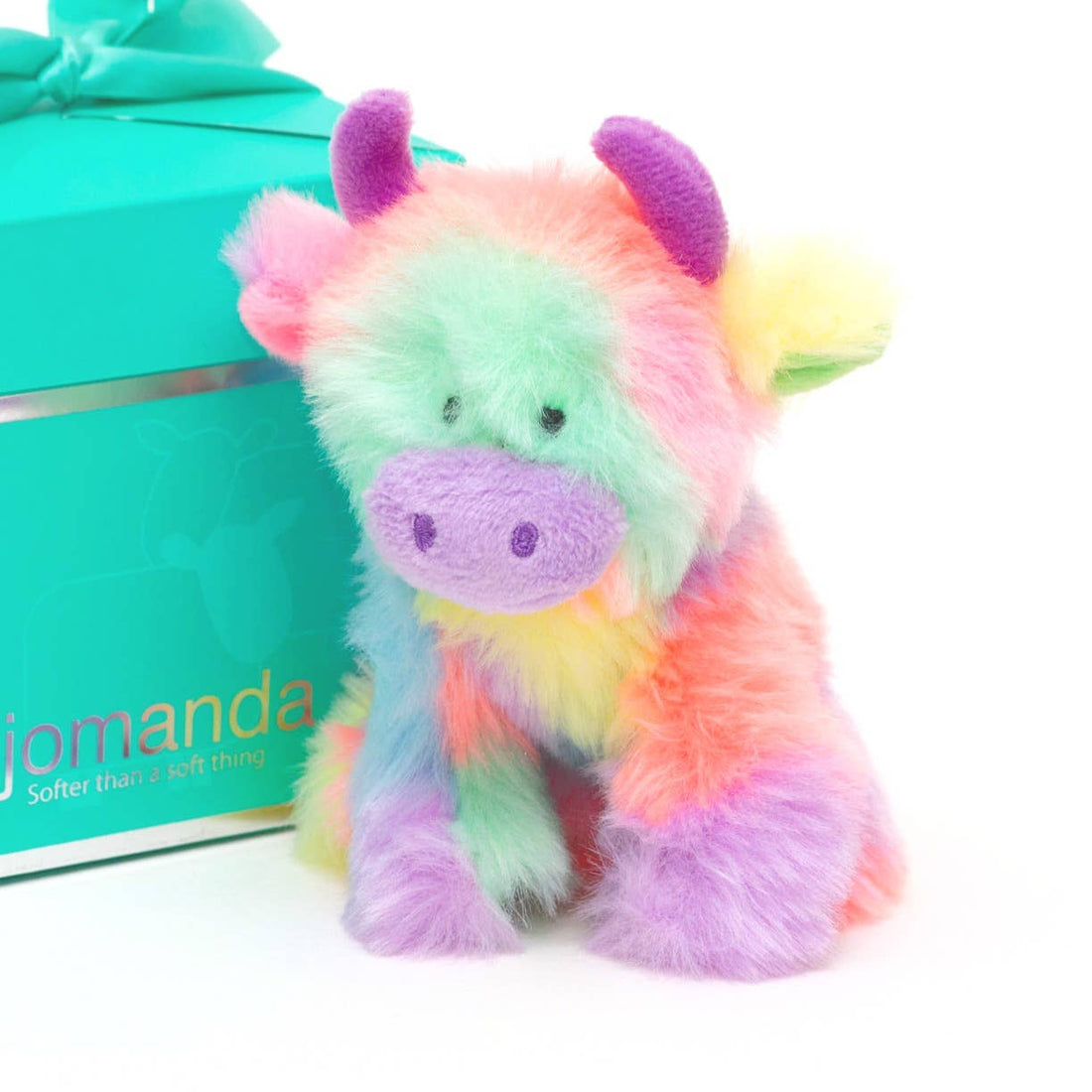 Highland Cow Soft Plush Toy Mini Rainbow 13CM Mini