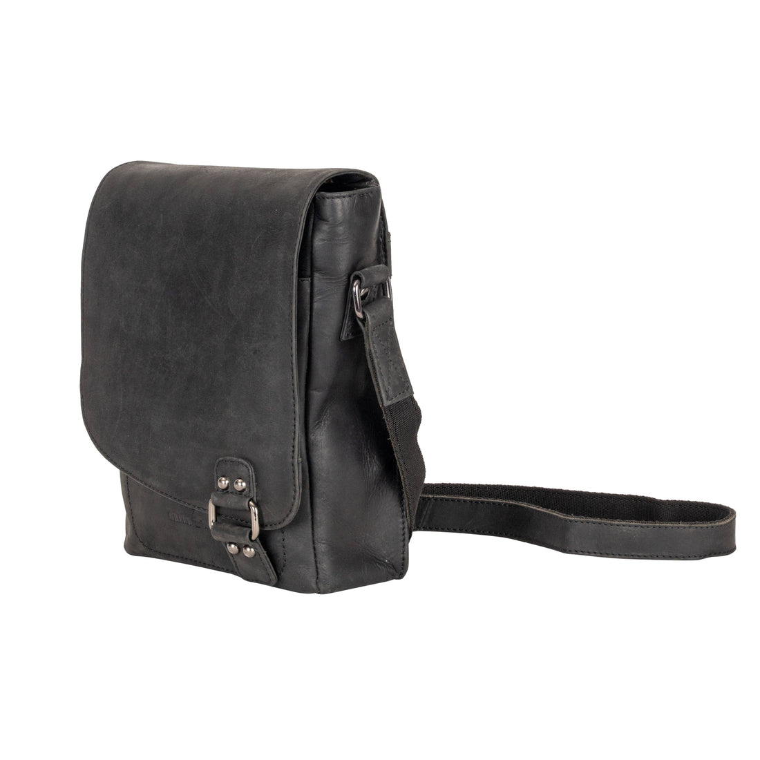 Leather Shoulder Bag Black - Hobart GW834BLK