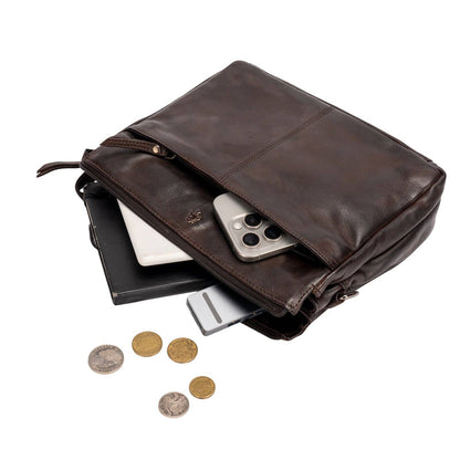 Leather Shoulder Bag June Brown GW6838BRN
