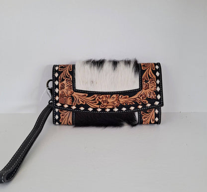 Genuine Cow Hide Clutch Purse