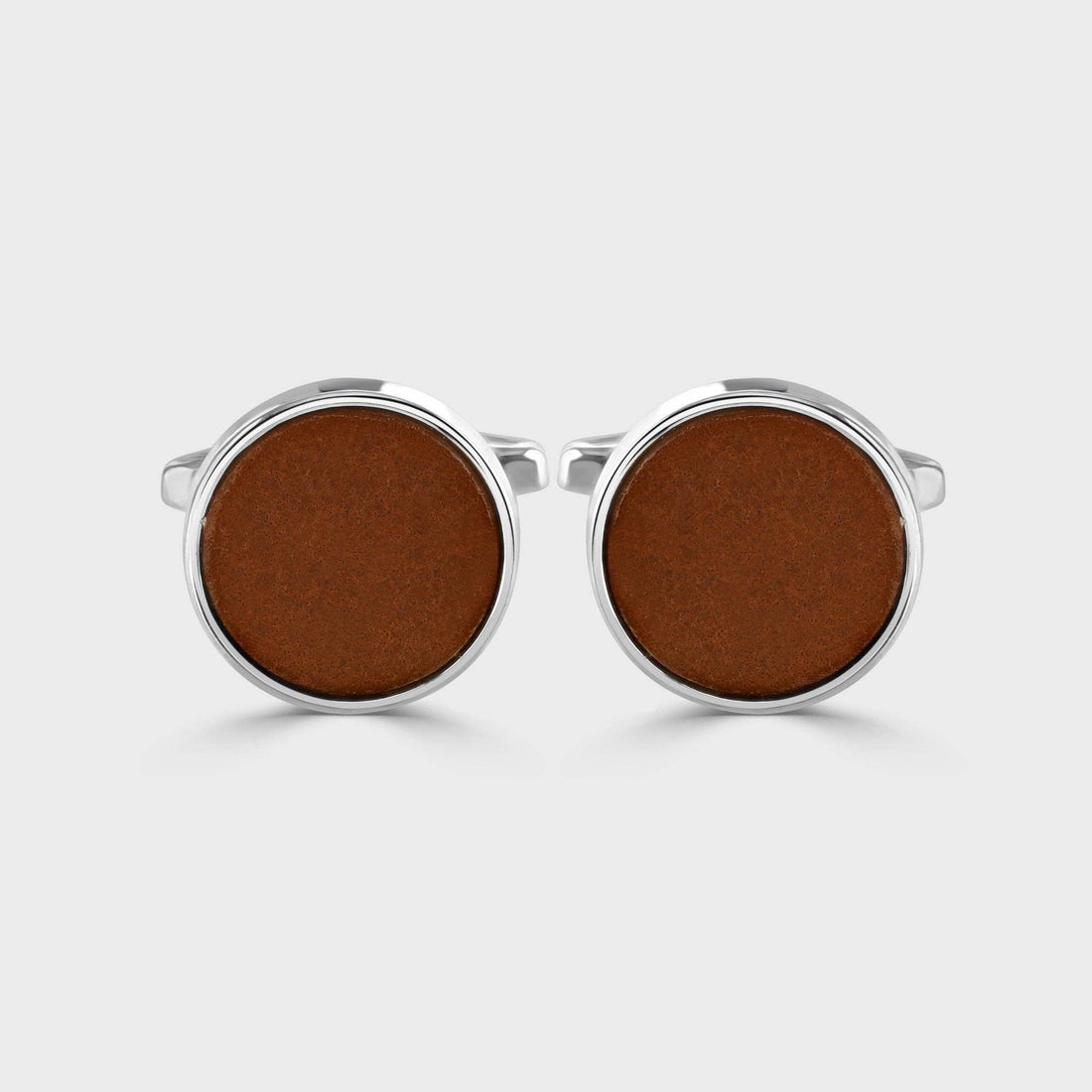 Genuine Leather Inlay Cufflinks 