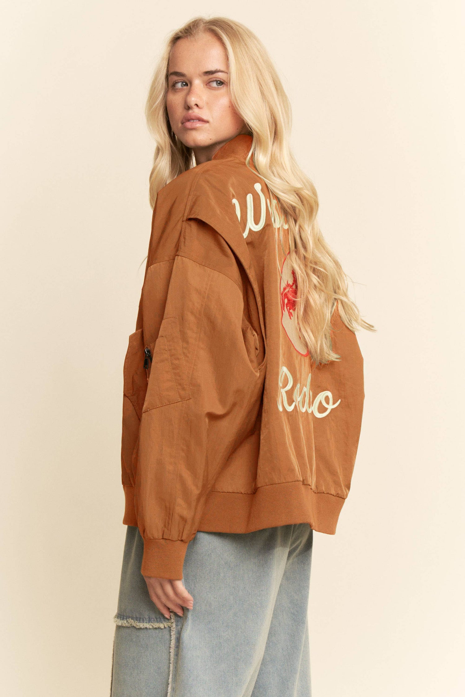 WEST COAST RODEO EMBROIDERED BOMBER JACKET