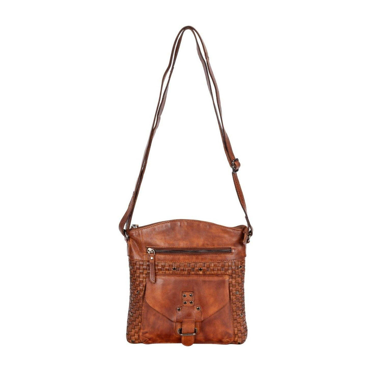Leather Shoulder Bag - Elsa Cognac WS005COG