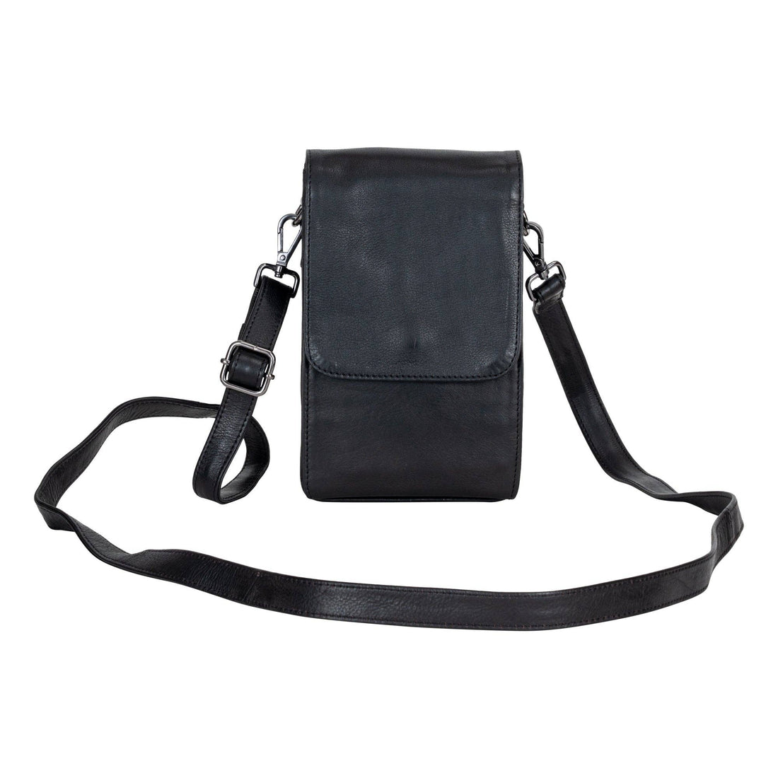Leather Shoulder Bag Ivy Black GW6840BLK