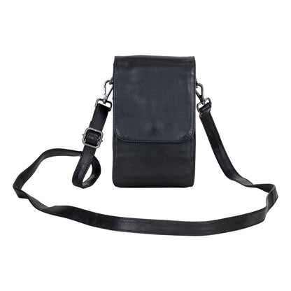 Leather Shoulder Bag Ivy Black GW6840BLK