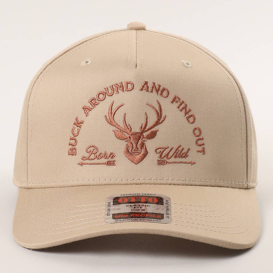 Buck Around And Find Out Embroidered Trucker Hat