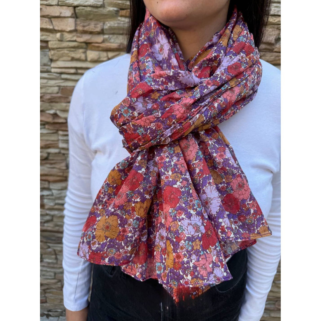 100% Indian cotton scarf - Women - Pareo 4