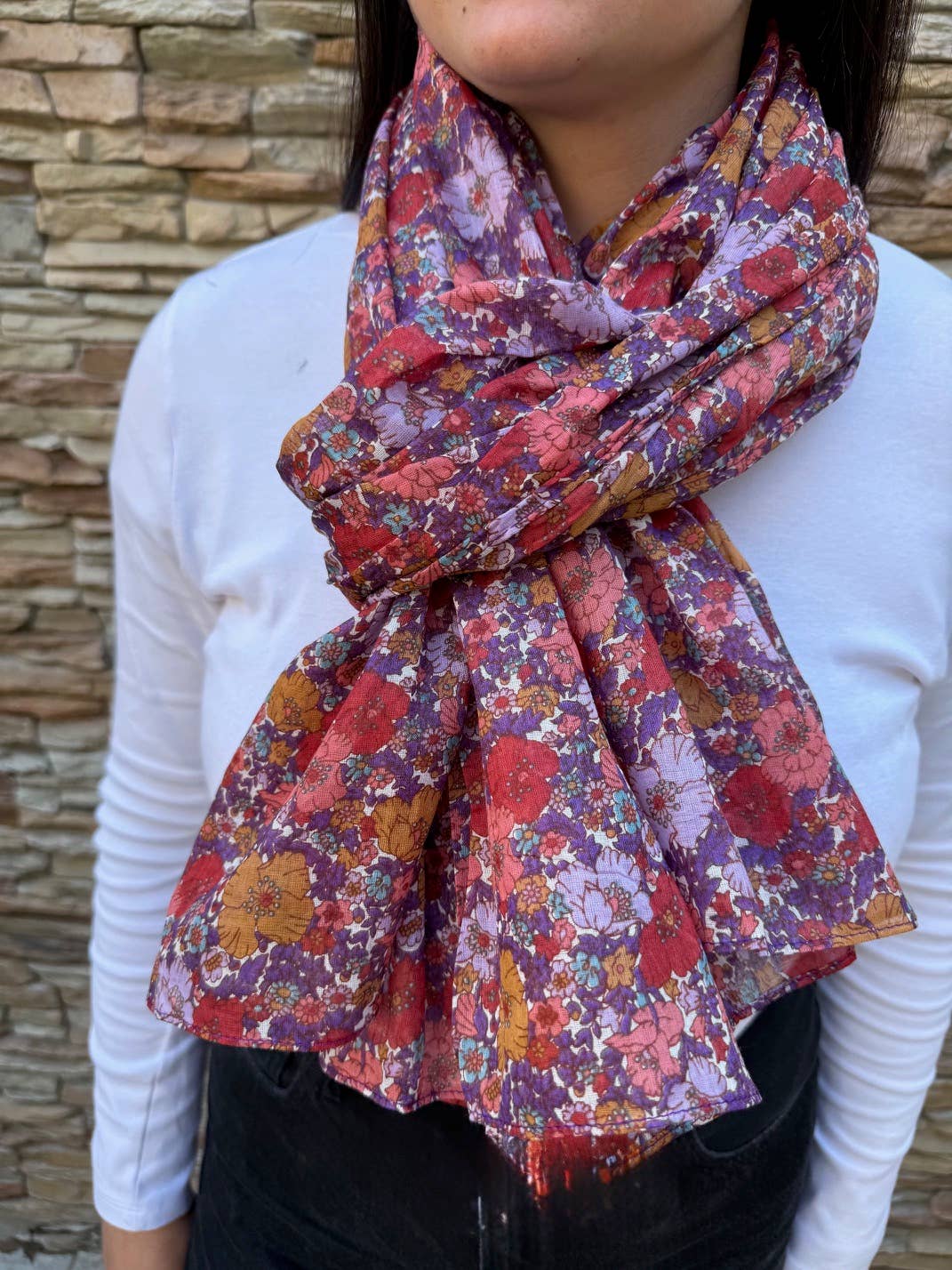 100% Indian cotton scarf - Women - Pareo  4