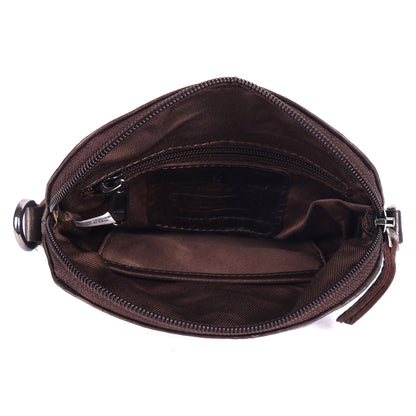 Alder Leather Crossbody Bag – Genuine Leather Sling Bag for Women (Dark Brown)
