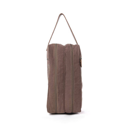 Sunstone Cotton &amp; Leather Boot Bag in Sandy Taupe