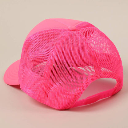 COWGIRL Text Logo Printed Mesh Back Trucker Hat
