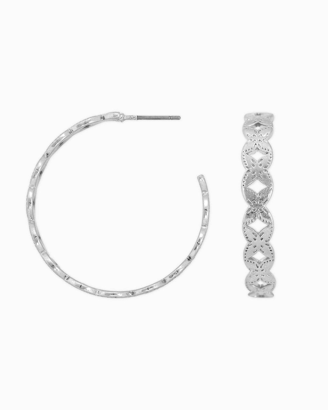 Western Patterned Hoop Earrings
