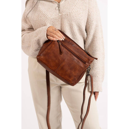 Leather Shoulder Bag June Brown GW6838BRN