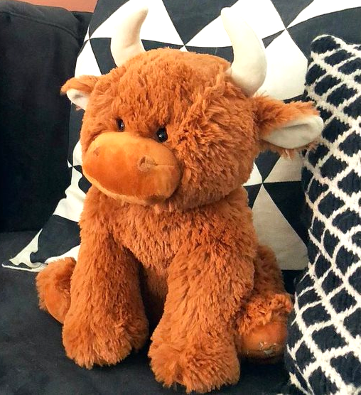 Highland Cow Plush Baby Toy Large Stuffed Cow 30cm