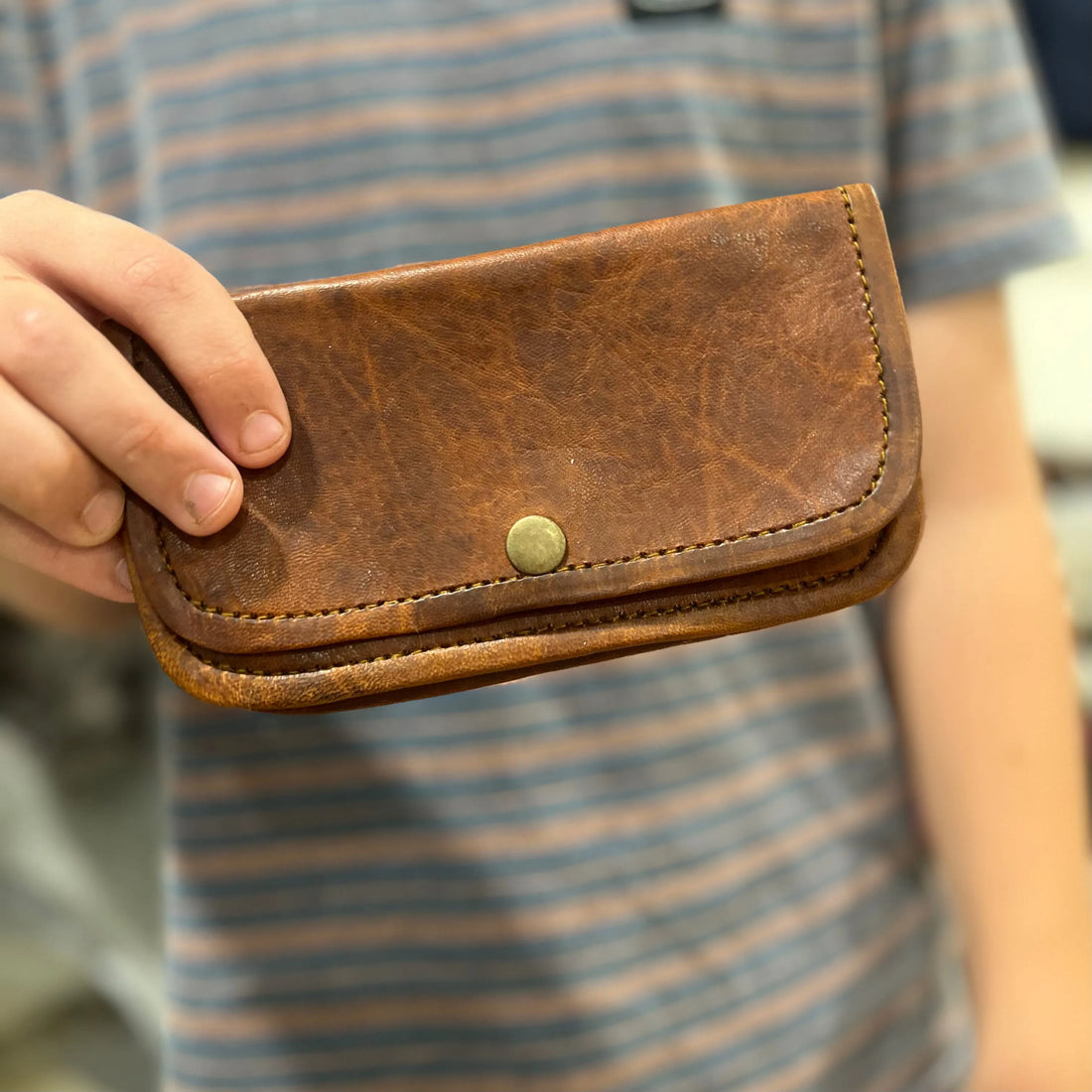 Leather Pouch tobacco - Press Stud