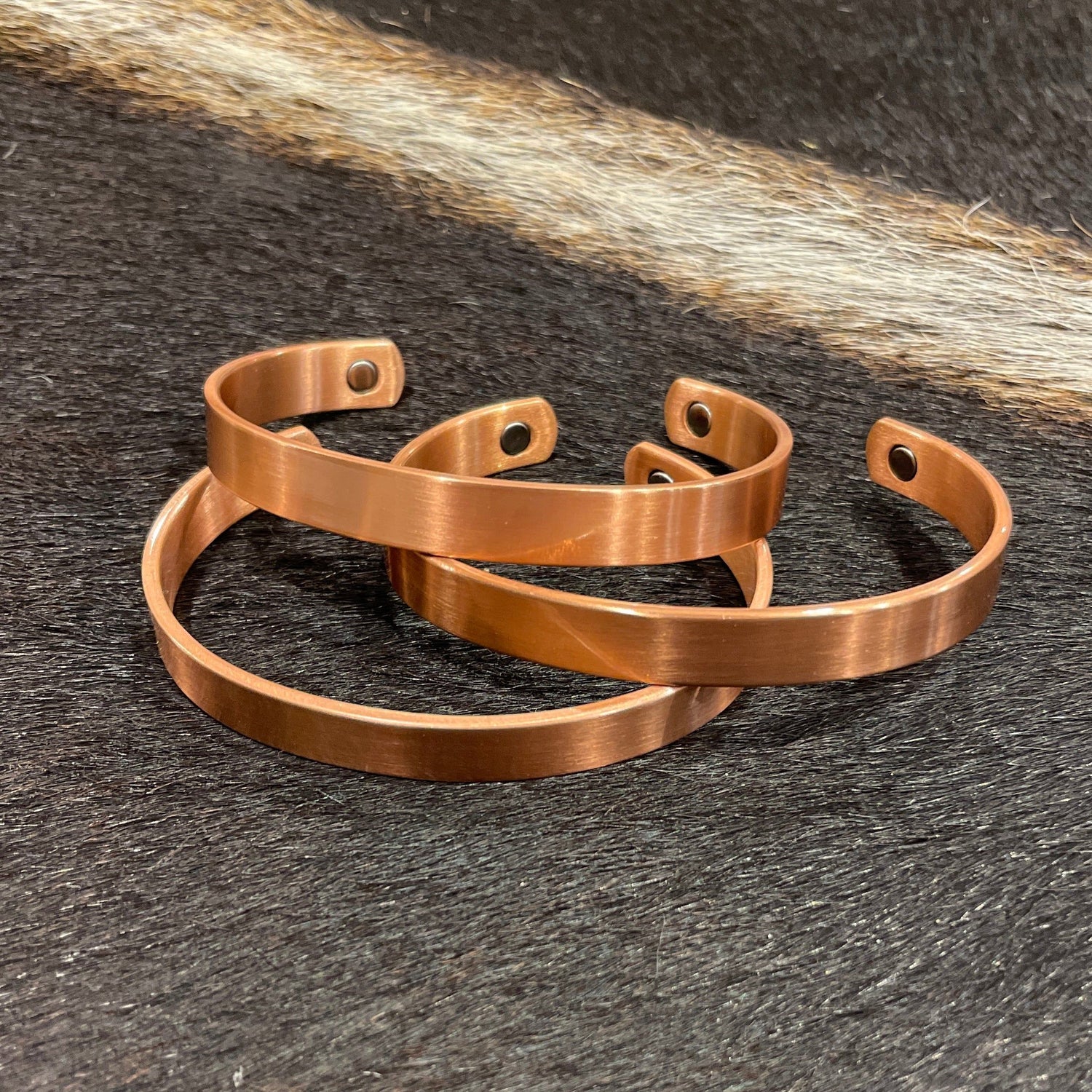 Copper Band Plain Brushed (now with 8magnets)
