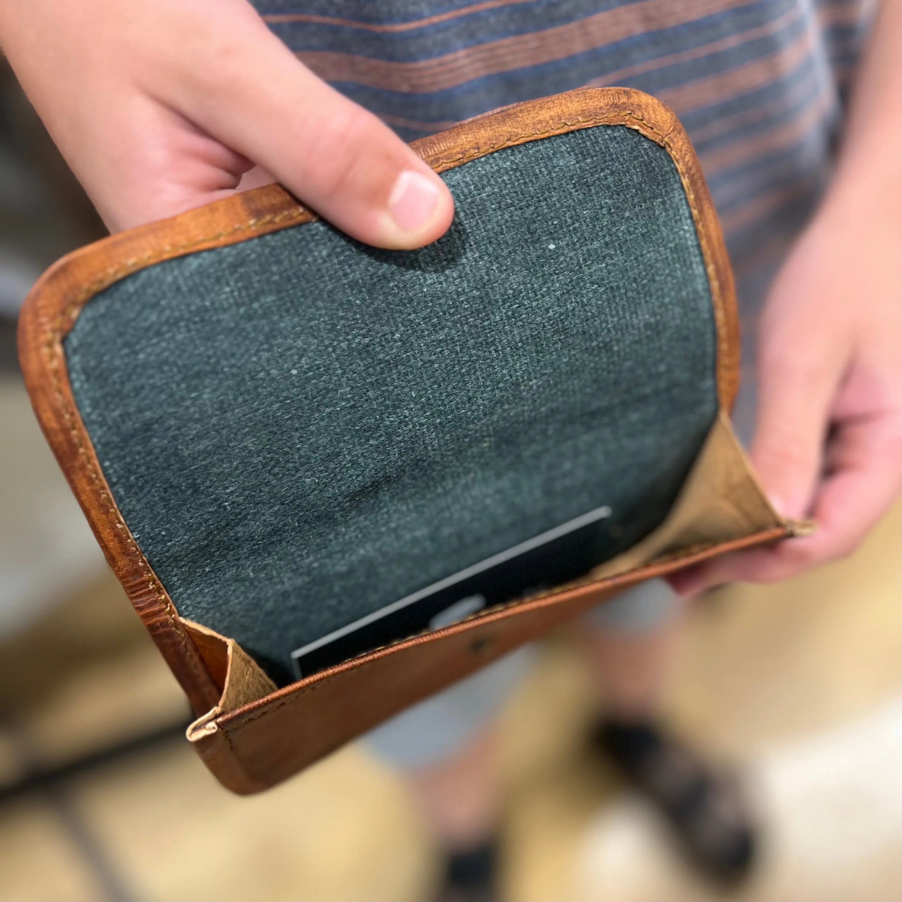 Leather Pouch tobacco - Press Stud