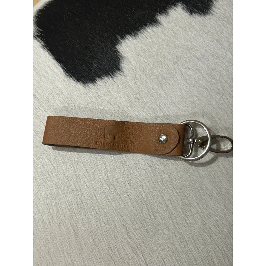 Long Leather Chase &amp; Hide Key Chain