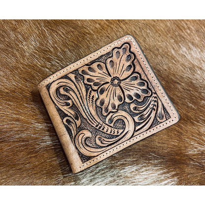 Tooled Leather Wallet 