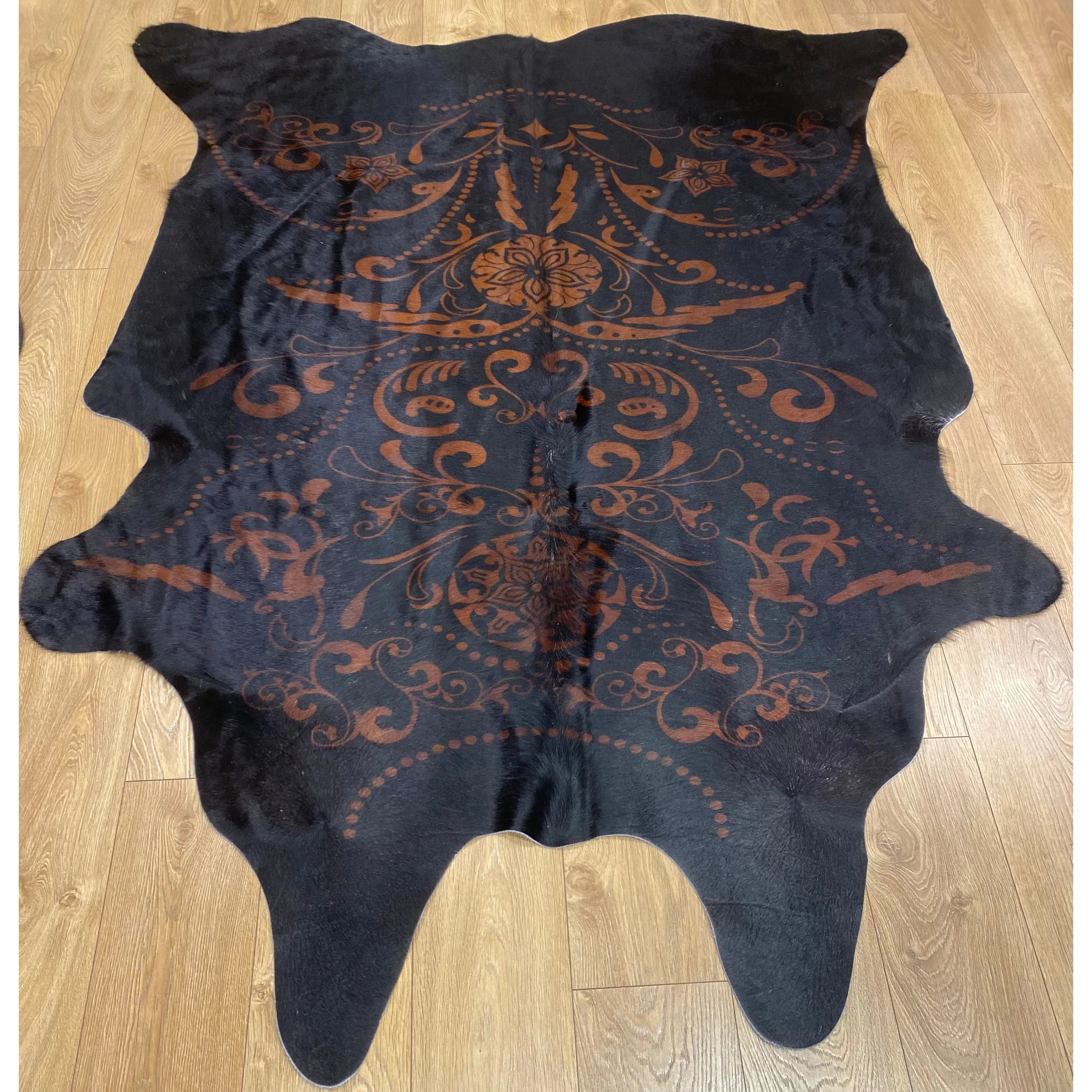 Black Cow Hide Art