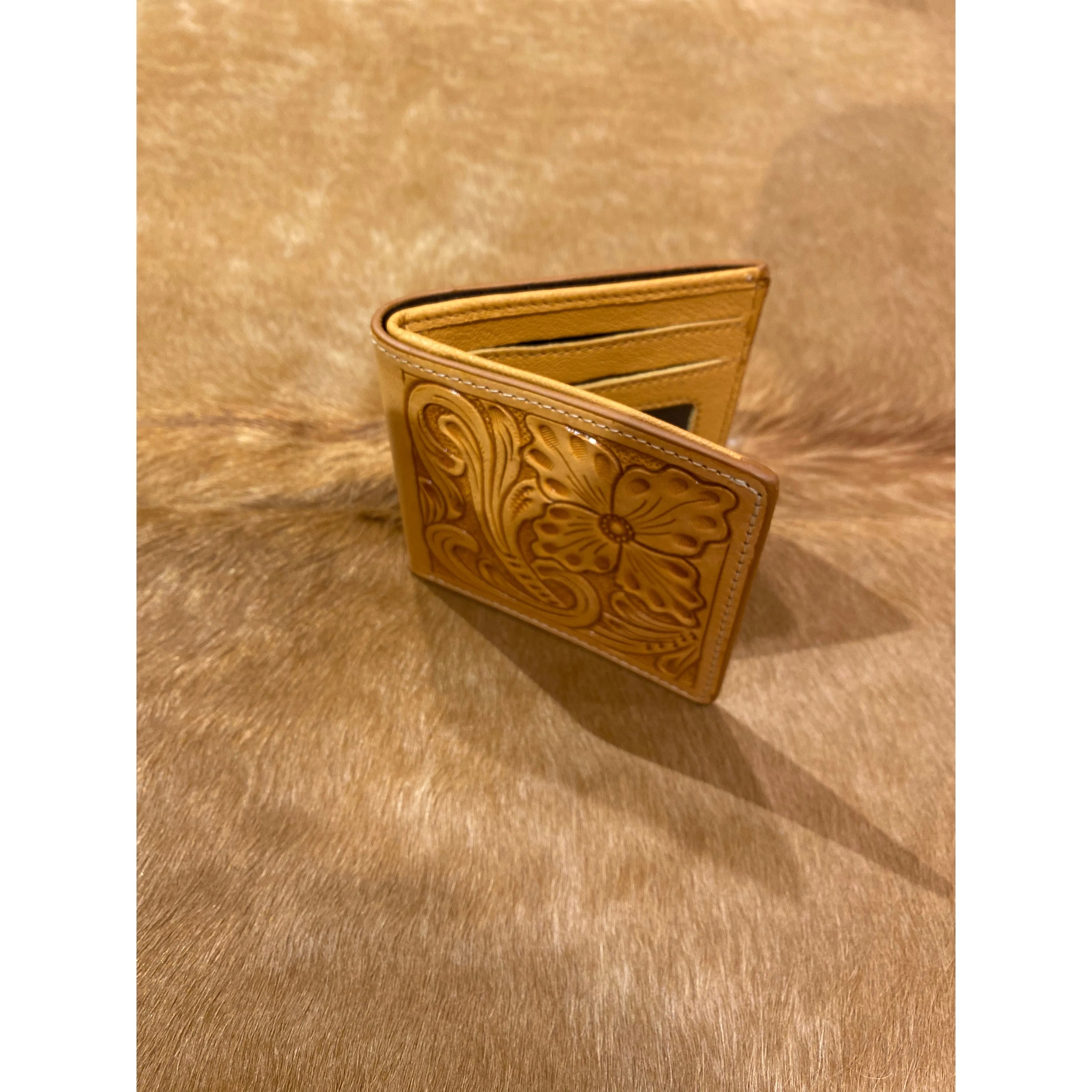 Tooled Leather Wallet 