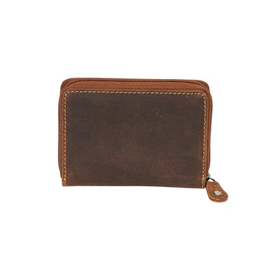 The Bondi Unisex Slim Zip Around Leather Wallet - Sandal