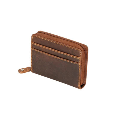 The Bondi Unisex Slim Zip Around Leather Wallet - Sandal