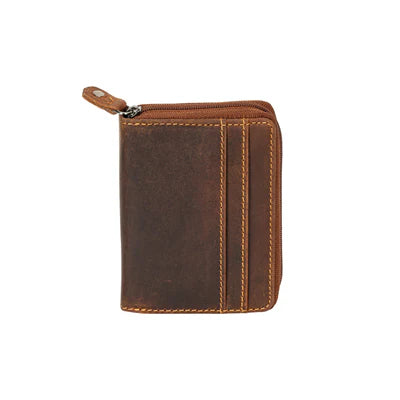 The Bondi Unisex Slim Zip Around Leather Wallet - Sandal
