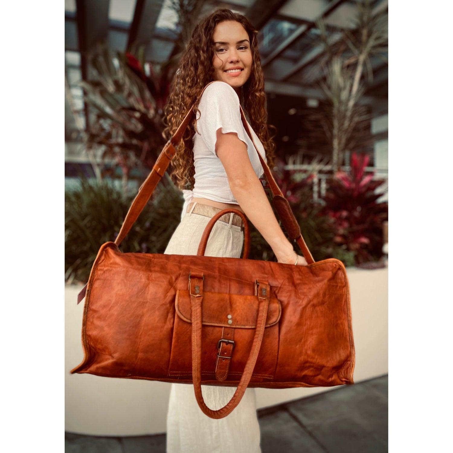 Leather Weekender Bag (large) overnight bag