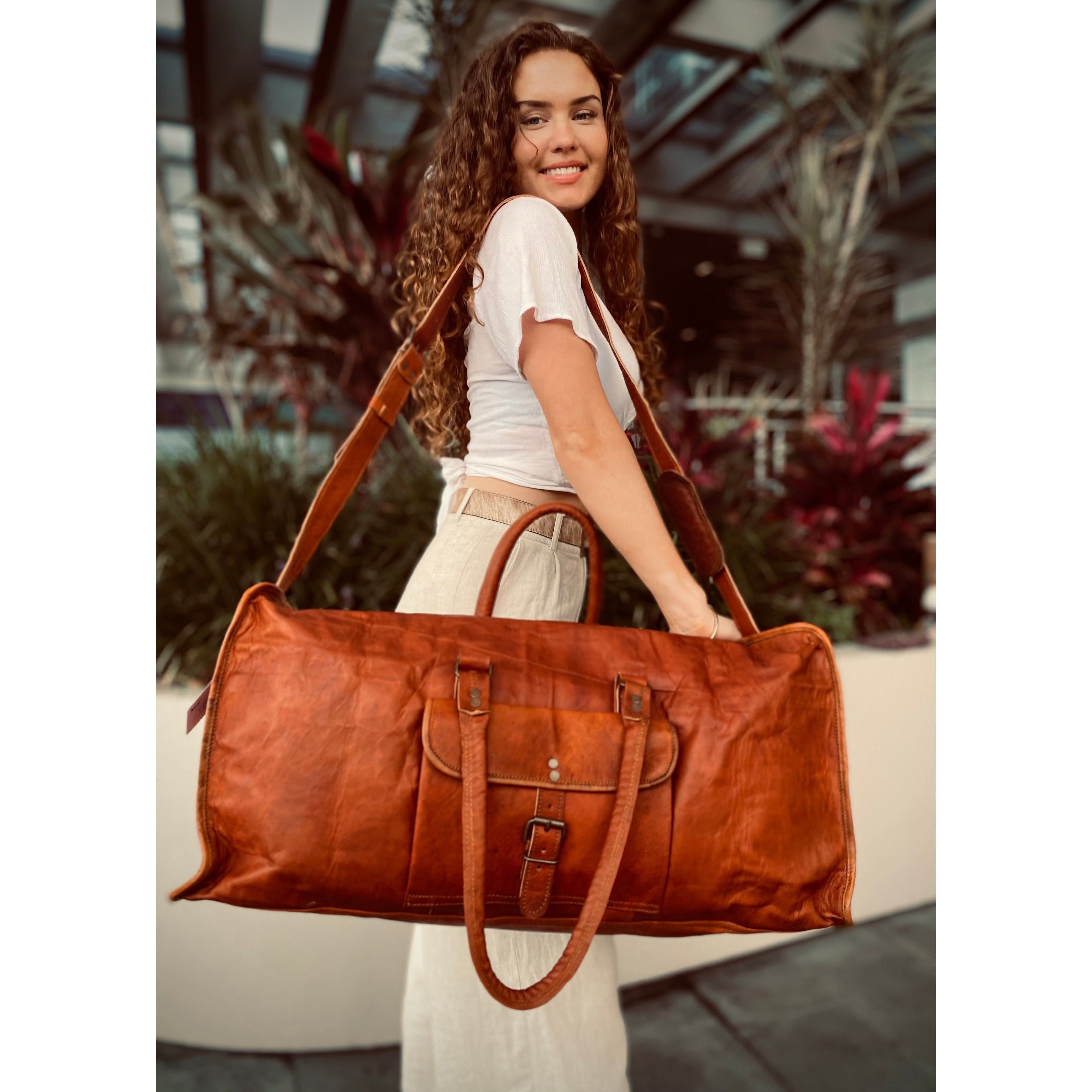 Leather Weekender Bag (large) overnight bag