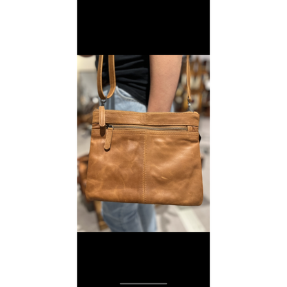 Double zip crossbody bag 