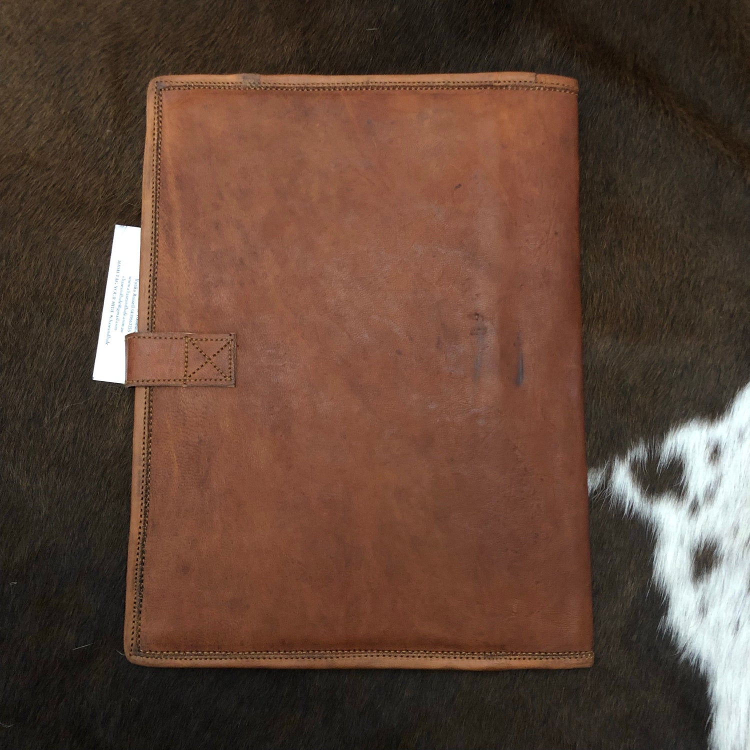 Leather A4 folio with buckle