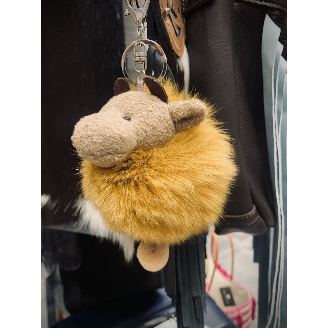 Cow Keychain brown