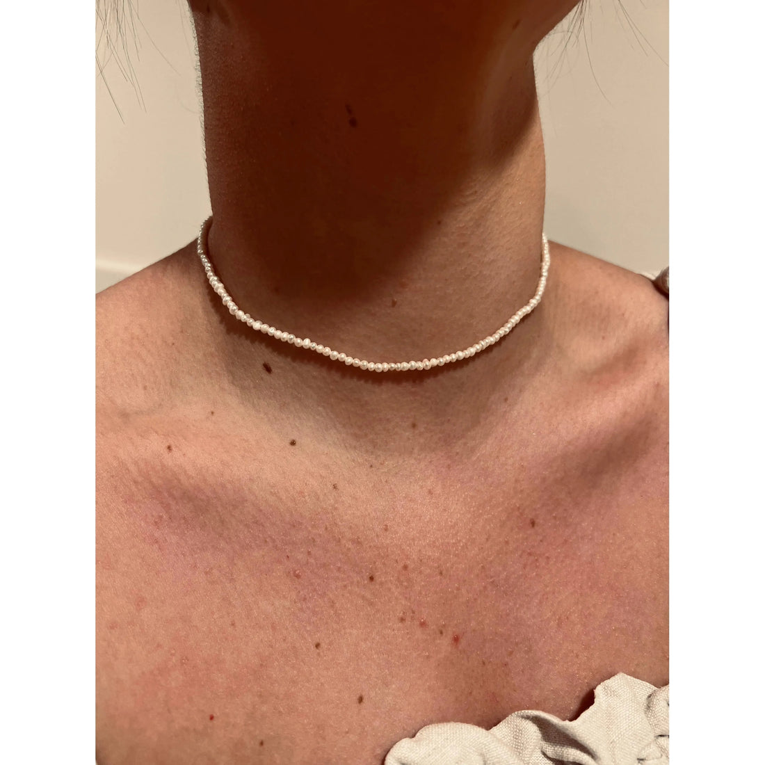 Seed Pearl Choker Necklace 