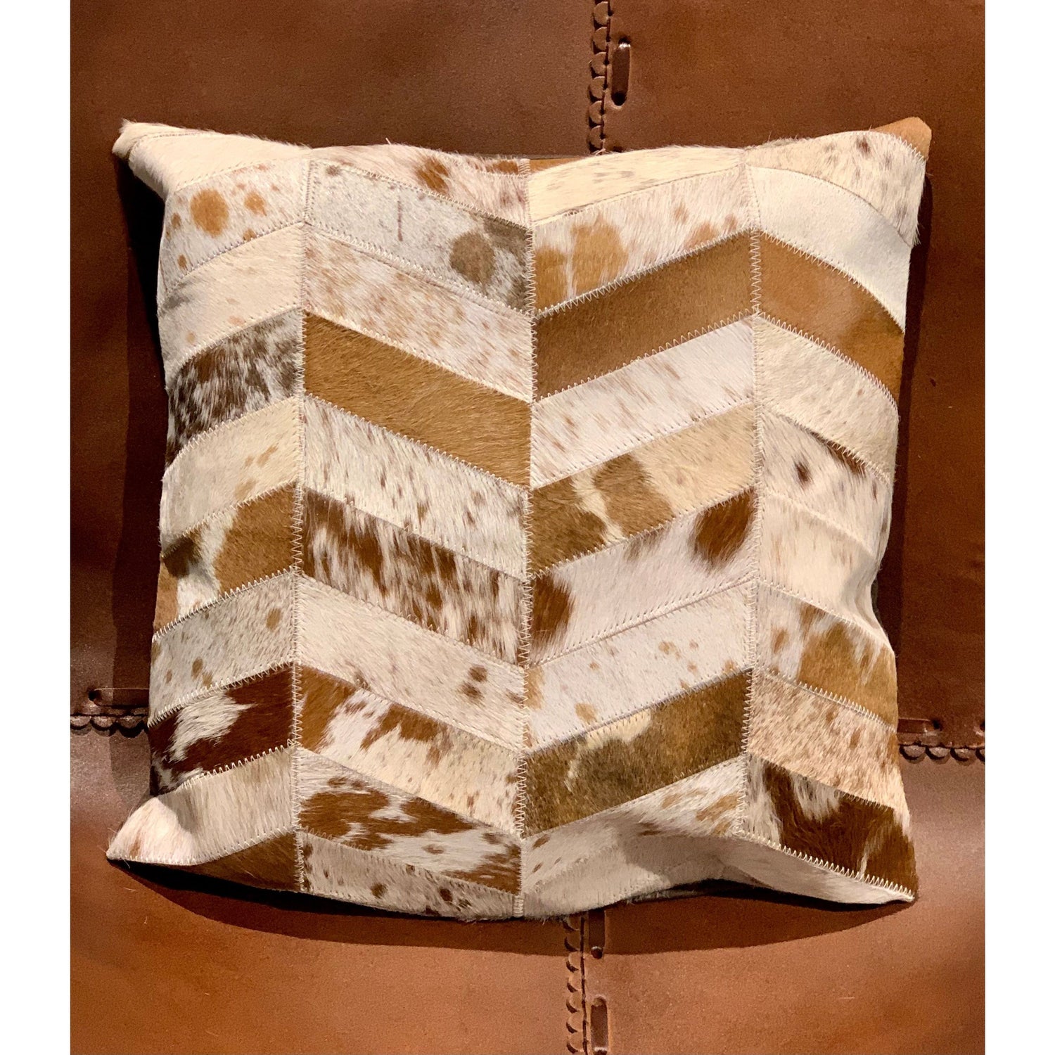 Tan Cushion Chevron