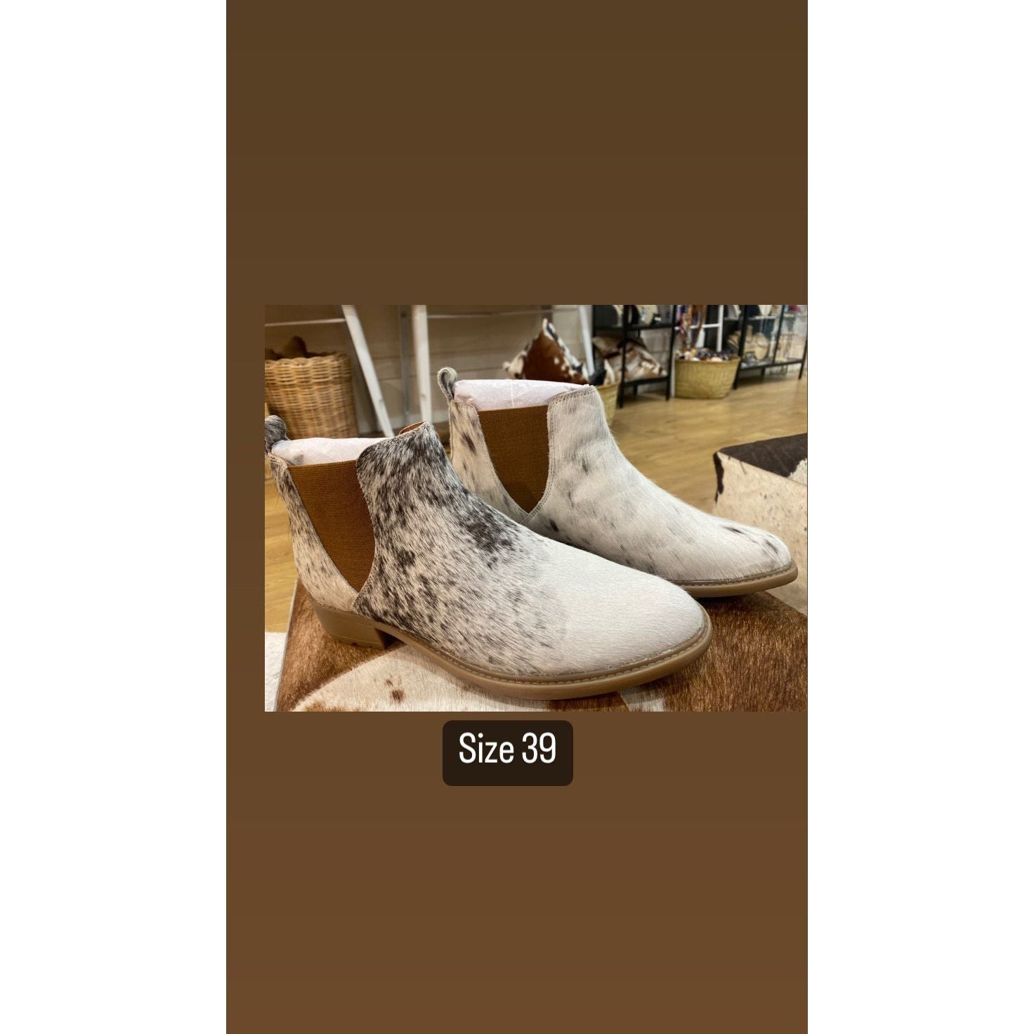 Cowhide clearance chelsea boots