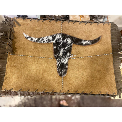 Cowhide bull head placemats( set of six) 