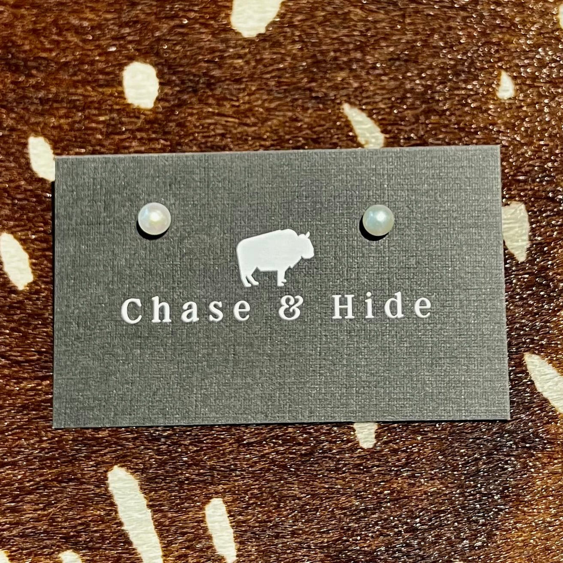 Pearl Studs 6-7mm white , sterling silver posts 